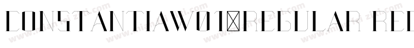 ConstantiaW01-Regular Regular字体转换